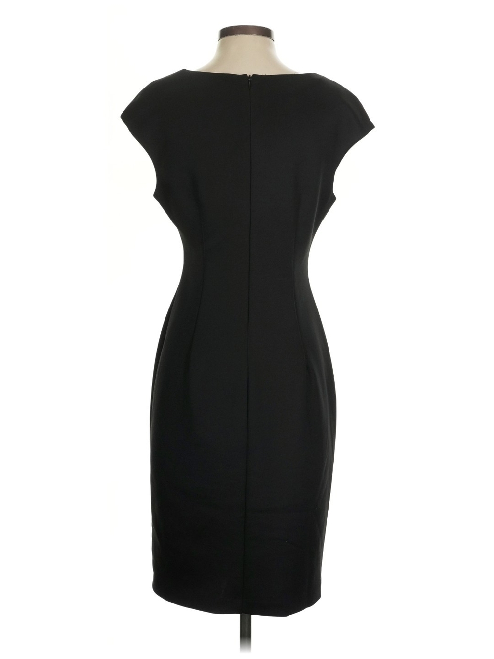 connected apparel Black Midi Dress with Silver Floral Embroidery - Picture 2 of 11